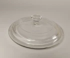 Pyrex Corning P-81-C Round Lid Clear Glass 6" Knob Handle Replacement Lid Only