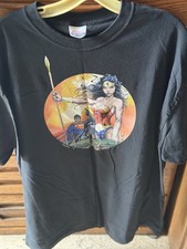 Vintage Wonder Women , Batman  Superman Graphic T / Black XL
