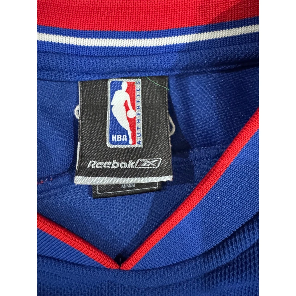 Camiseta deportiva de calentamiento de manga larga de baloncesto de la NBA Reebok Detroit Pistons para hombre M Foto 4 de 4