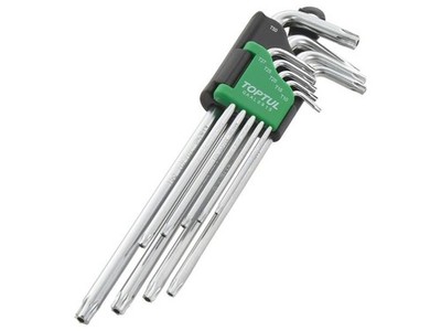 SPAREX  9 Pce Extra Long Star Tamper Proof Key Set