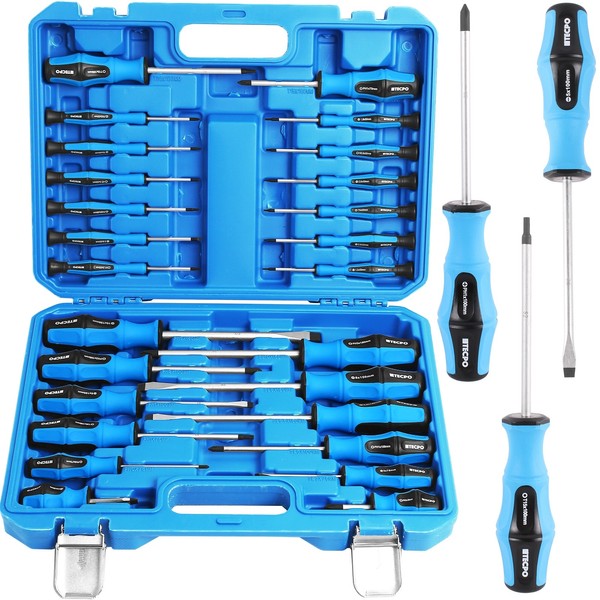 Schraubendreher Satz 26-Tlg Schraubenzieher FÜR Kreuz Schlitz Torx Schrauben Set-image