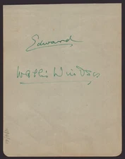 KING EDWARD VIII - AUTOGRAPH CIRCA 1941 WITH CO-SIGNERS
