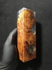 Stabilized Hybrid Maple Burl Blank - Knife Scales/Pen Blanks [2 × 6¼ × 1⅝] 