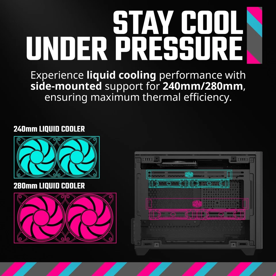 Cooler Master Nr200p Mini Itx Chassis Vented Panel 280Mm Radiator Support" - Image 4 of 4