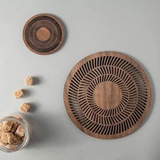 Trivet Mat Set Multi Function Kitchen Wood Non-Slip Insulation Table Mat Hot Pot