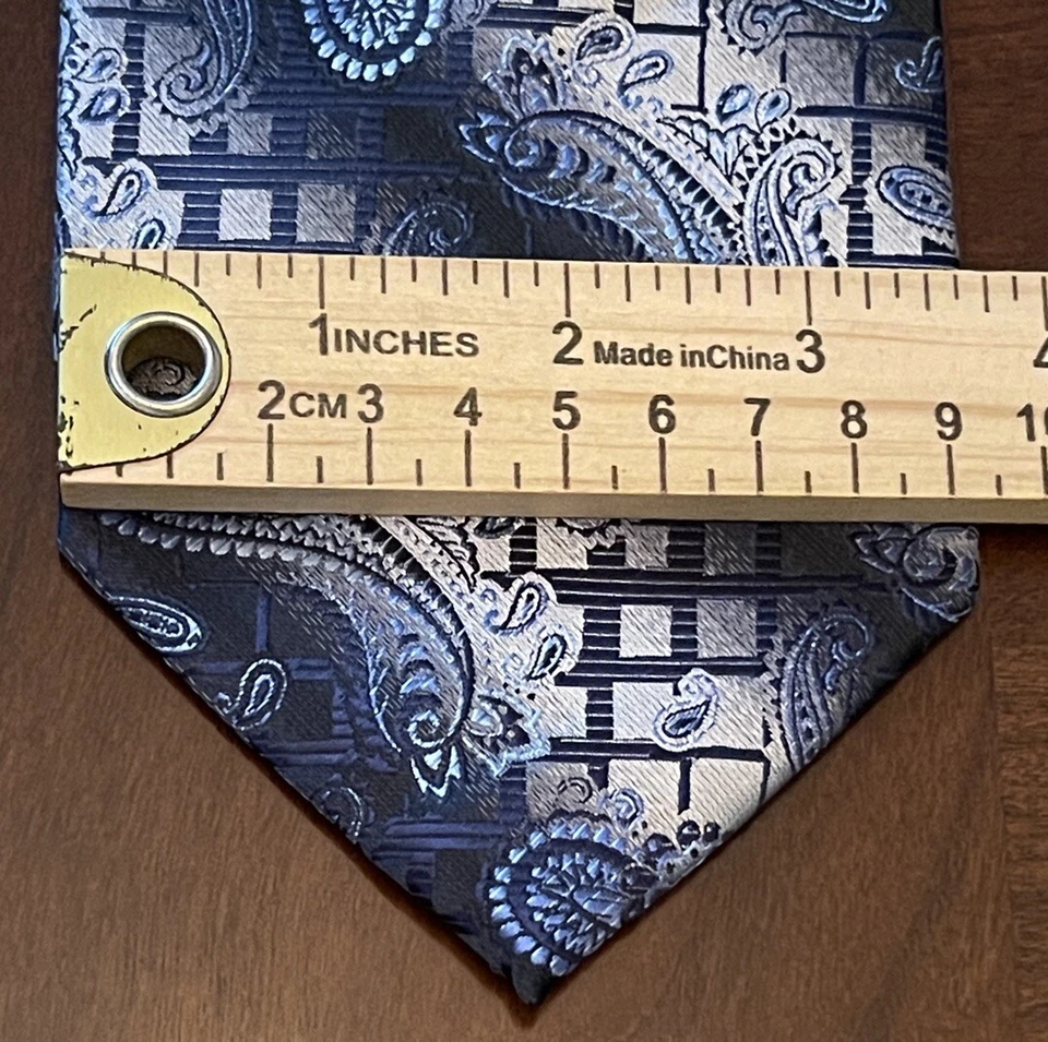 Corbata de cuello Daniel Ellissa azul 100 % poliéster para hombre hecha en China Foto 4 de 4