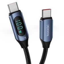 Toocki USB Type C to Type C Cable 100W PD Fast Charging Display Data 6ft Cable