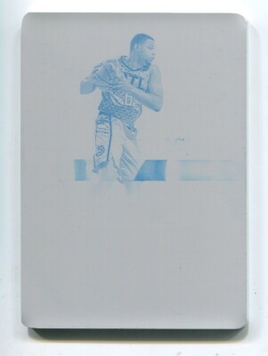2018-19 Immaculate Printing Plate Cyan Omari Spellman 1/1 Atlanta Hawks