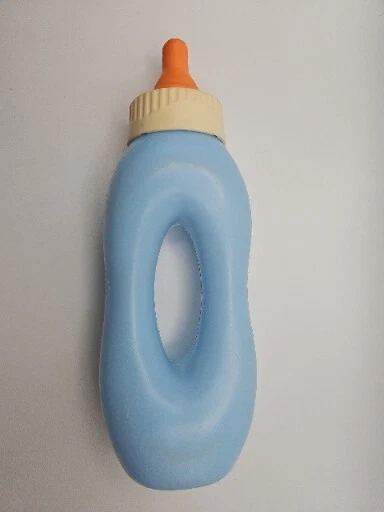 Ansa Gerber Easy to Hold Baby Bottle Blue Vintage 1984 Doll Prop Plastic Hole - Image 2 of 4