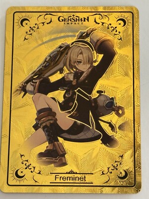 FREMINET GENSHIN IMPACT Gold Foil Custom Art Goddess Story Anime Card