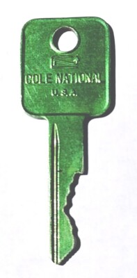 Vintage Key Cole National B46 J Green Appx 2-1/8