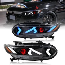 Led Projector Headlights Fit For Honda Accord 10th Gen 2018-2022 Head Lamps Pair