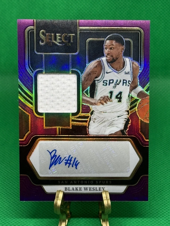 2023-24 SELECT AUTOGRAPHED MEMORABILIA PURPLE #29 BLAKE WESLEY AUTO MEM #/99 ! - Image 3 of 4