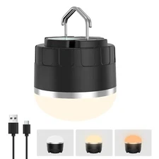 Rechargeable Led Camping Lantern 1000lm Portable Hanging Tent Light With 3 Color