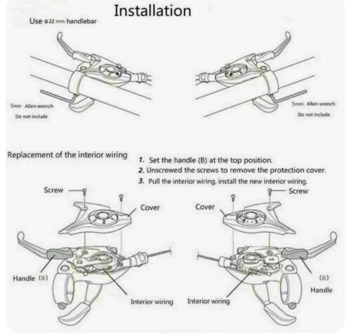 Shimano Altus ST-EF51 7 Speed Ezi Fire Shifter + Lever Set With Gear Cables - Image 2 of 3