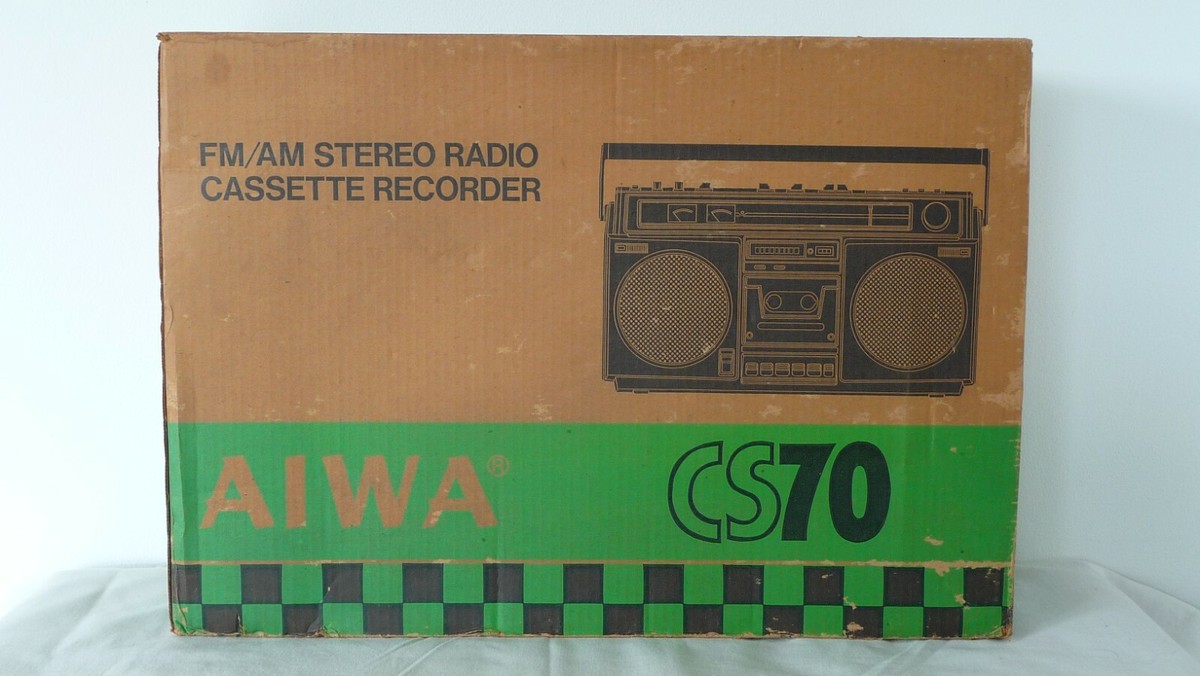 Brand New AIWA CS-70 Stereo Radio Cassette Boombox with Box