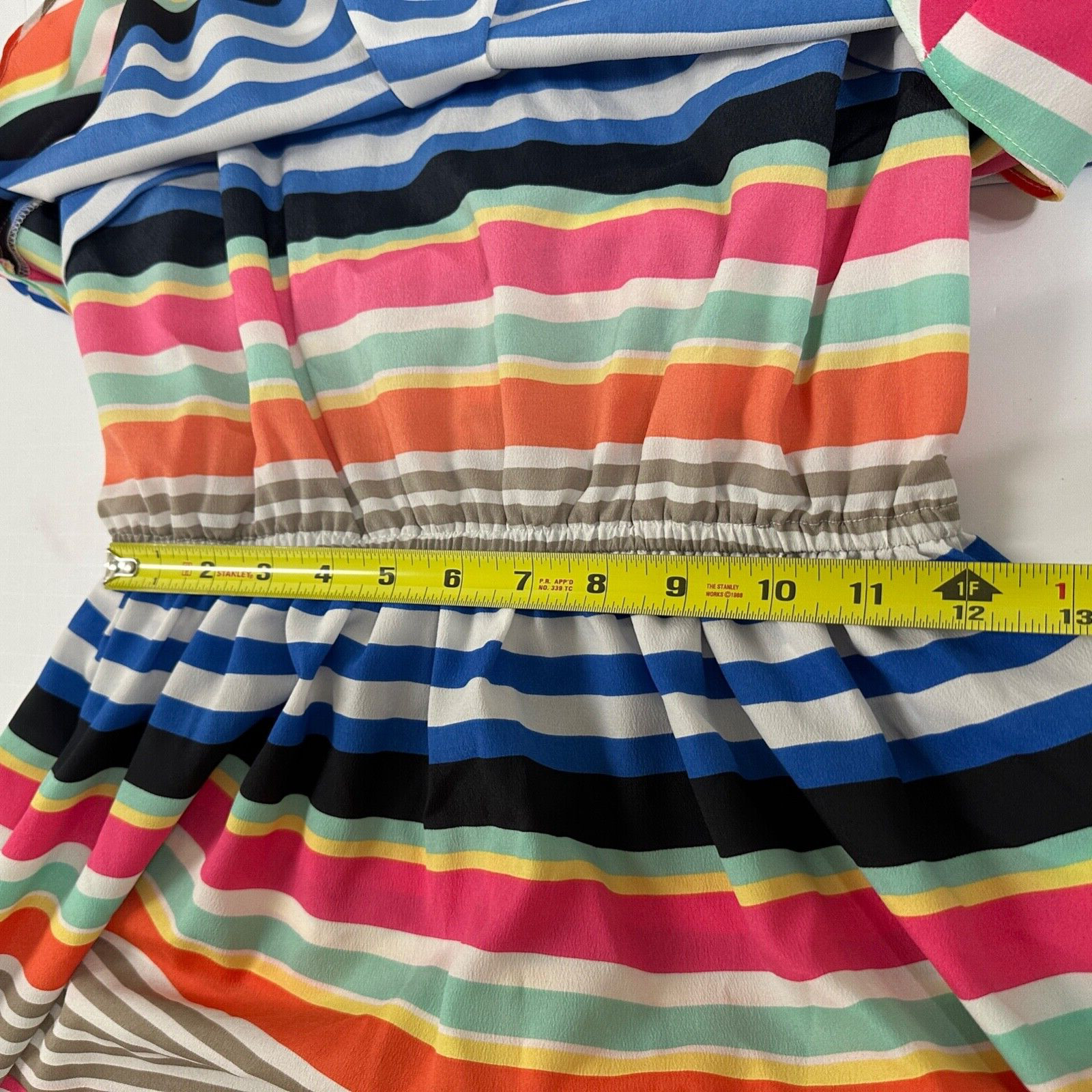 Zoa Women Mini Dress Straps Striped Lighweight size XS