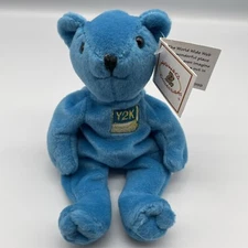 Howard Collectibles Y2K Webbe 2000 Blue Stuffed Bear Y2K Computer Patch #11877