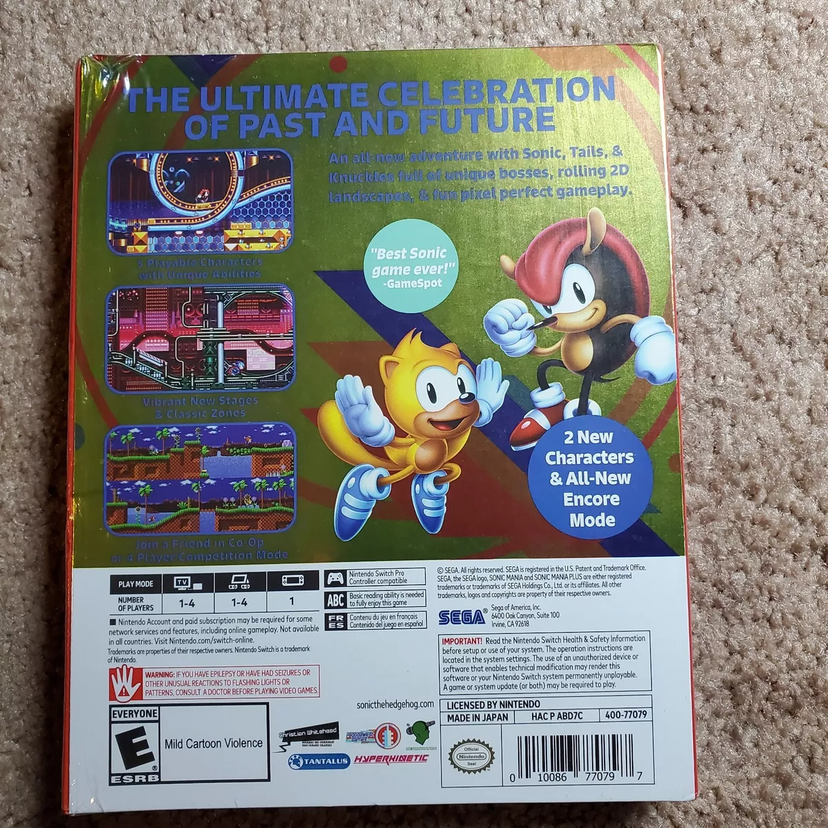 Sonic Mania Plus (with ART BOOK) PS4 Playstation 4 Brand New Sealed  10086632286