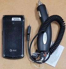 LG CU515 - Black and Gray ( AT&T ) Rare Cellular Flip Phone - Bundled / READ