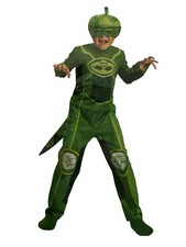 PJ Masks Gekko Halloween Costume Glow in the Dark Toddler Size Med 3T-4T Green