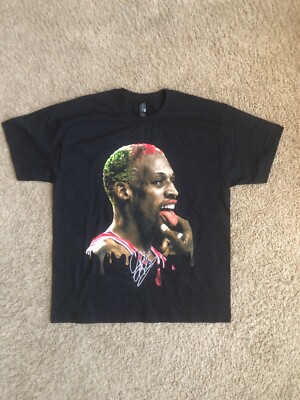 NWOT Dennis Rodman XL Big head Tongue Out 90's Vintage Design T