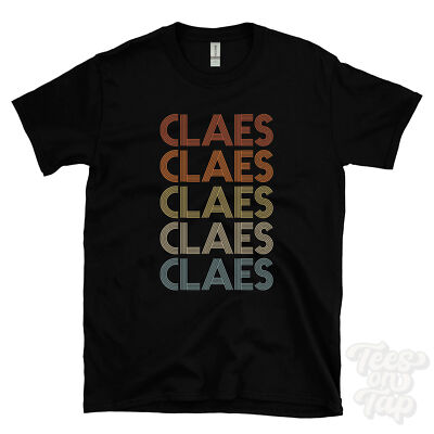 CLAES REPEATED RETRO STYLE T-SHIRT mens & womens novelty cool name gift