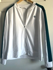 Lady Hagen Women's L Full-Zip Golf Jacket Bright White Hunter Green Color Block