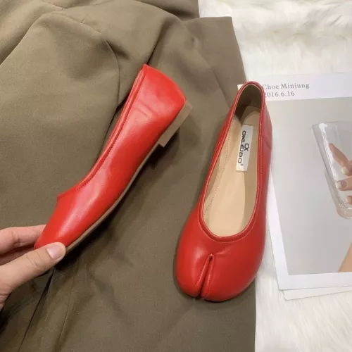 Flache elegante Tabi Damenschuhe flache bequeme weibliche Halbschuhe mit geteilter Zehenpartie - Bild 9 von 18