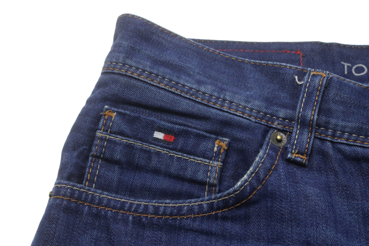 TOMMY HILFIGER Mercer Straight Fit Jeans Men's W30/L34 Whiskers Faded Blue thumbnail 6