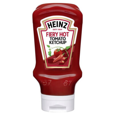 HEINZ FIERY HOT TOMATO KETCHUP Sauce Bottle 460g 16oz