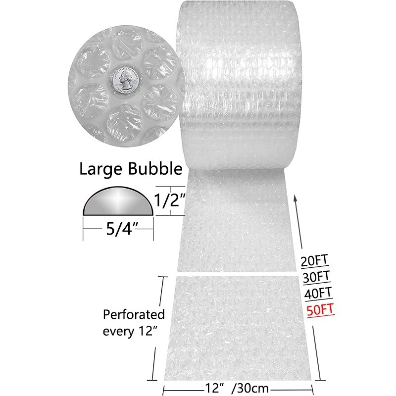 Porous foam packaging buffer rolls 1/2 inch large bubbles, 20 ~ 50 feet long - Image 2 of 4