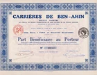 CARRIERES DE BEN AHIN - SHARE BENEFICIARY AU PORTER - 1924 - ALGERIA N°555