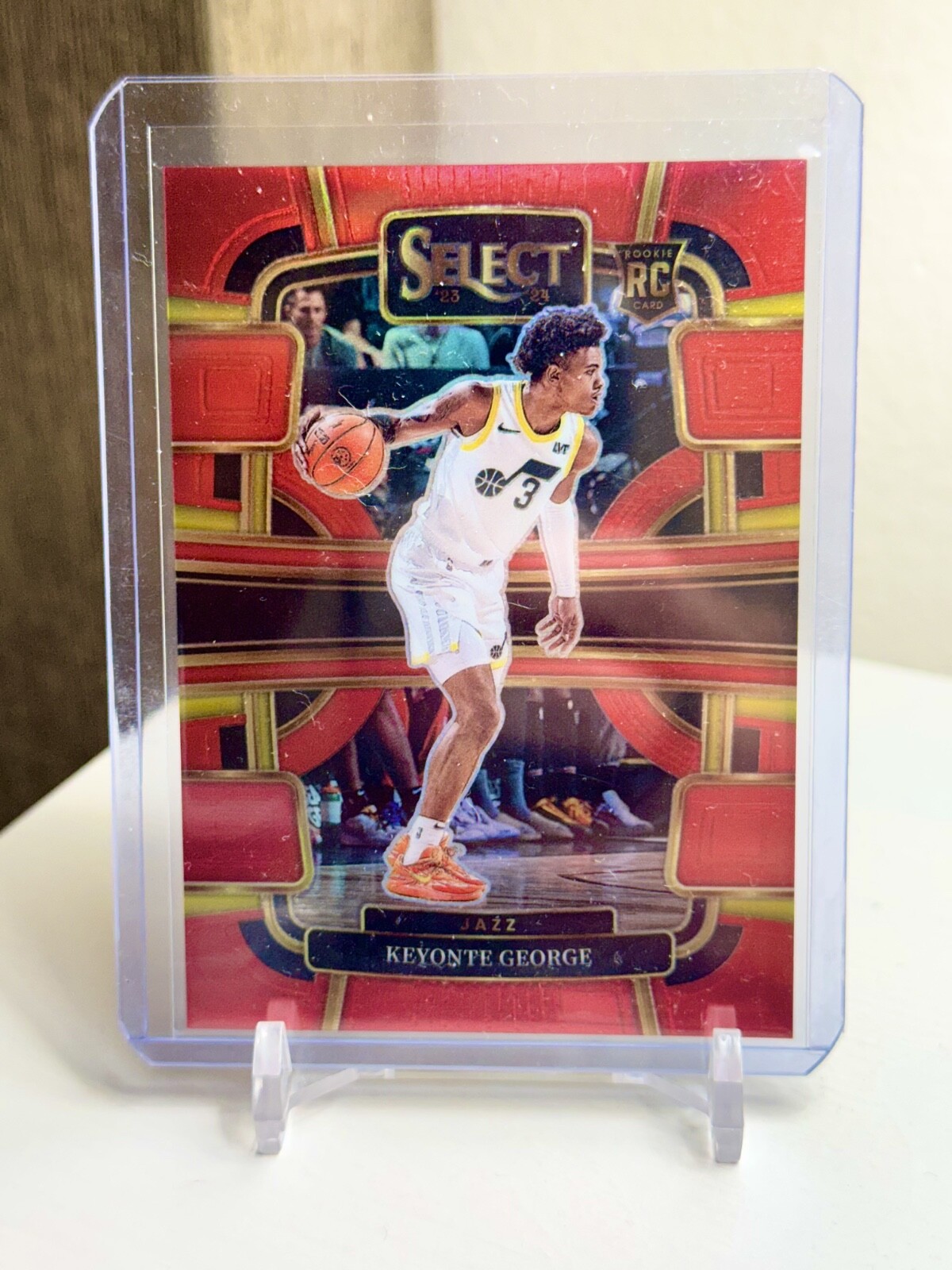 2023-24 Panini Select - Concourse True Red Prizm #75 Keyonte George (RC) /199