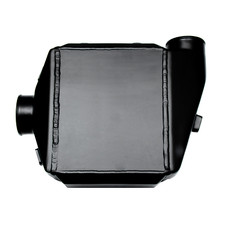 Black Upgraded 4.5 Thick Aluminum Water To Air Intercooler 3.5 Inletoutlet .