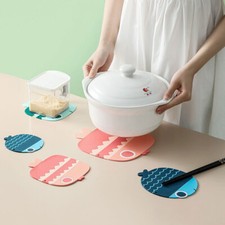 Set3 Heat Hot Pad Silicone Pot Holder Cooking Coaster Placemat Trivets Anti Slip