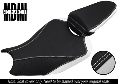 PASST FÜR HONDA CBR 1000 RR 17-25 MASSGEFERTIGTER GRIFF VINYL SITZBEZÜGE SET SCHWARZ & WEISS