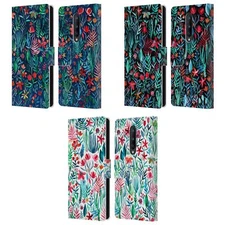 MICKLYN LE FEUVRE WATERCOLOUR GARDEN LEATHER BOOK WALLET CASE FOR ONEPLUS PHONES