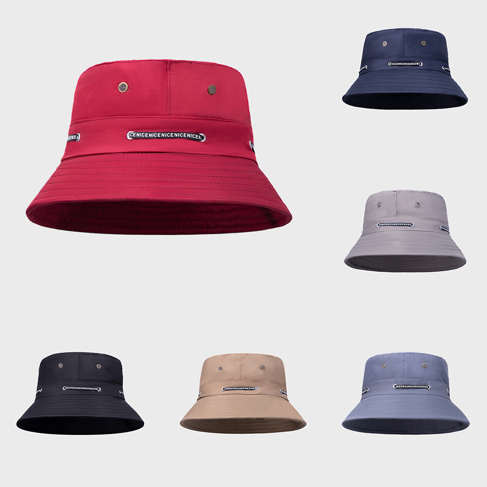 Men's Cotton Bucket Hat for Fishing Camping Sun Protection Safari Summer Outdoor