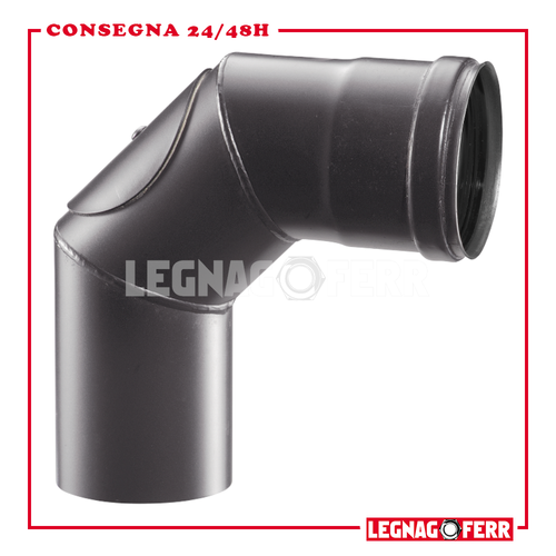 Curva 90° Ispezionabile Con Tappo 110 Monoparete Inox 304 - Foto 5