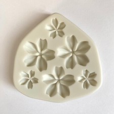 PIPED FLOWERS MOLD, Resin Mold, Floral Fondant Mold, Summer Cake Decoration,
