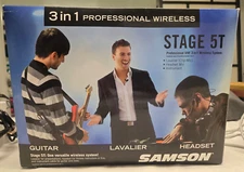 Samson 3 In 1 Professional Wireless Stage 5T Wireless System - never used!