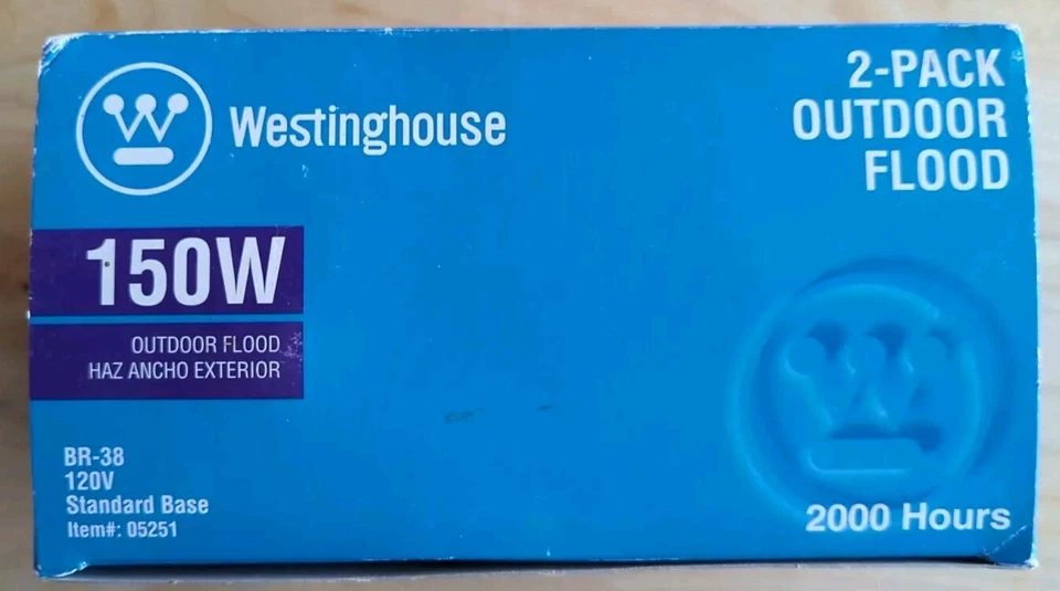 Westinghouse - 150 W - Outdoor Floodlights- BR38 - Standard Base - 2 Pack - Image 2 of 3