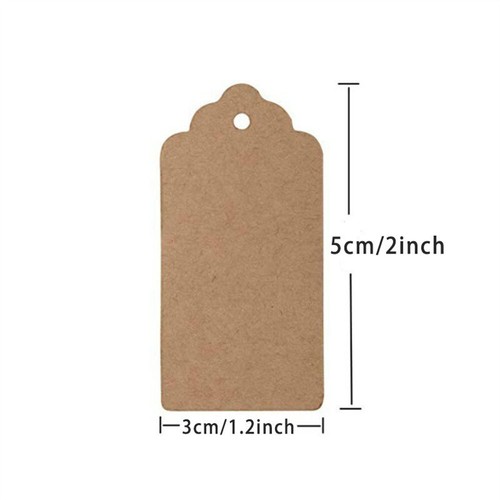 50-250Pcs Kraft Paper Gift Tags with Strings , Blank Tags Scallop Hanging Labels - Picture 16 of 20