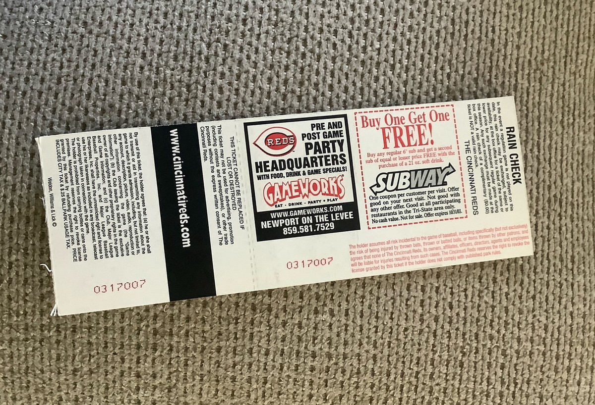 Cincinnati Reds 2003 GABP First Inaugural Game Ever Full Ticket | eBay