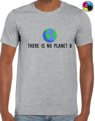 THERE IS NO PLANET B HERREN T-SHIRT UMWELT RECYCELN RETTEN MEERE KLIMAWANDEL