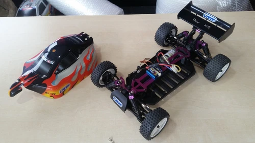 Reely Pyro E3 Buggy Chassis 4WD Allrad Alu RTR 1:10 RC selten Vintage Rarität