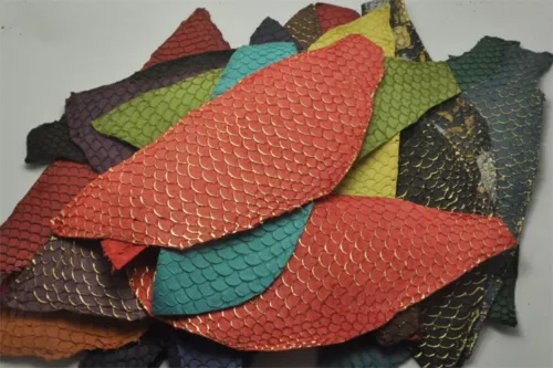 2pcs Real Fish Leather Carp Leather Fabric Soft Carp Fish Skin Leather Pelt Hide - Picture 9 of 25