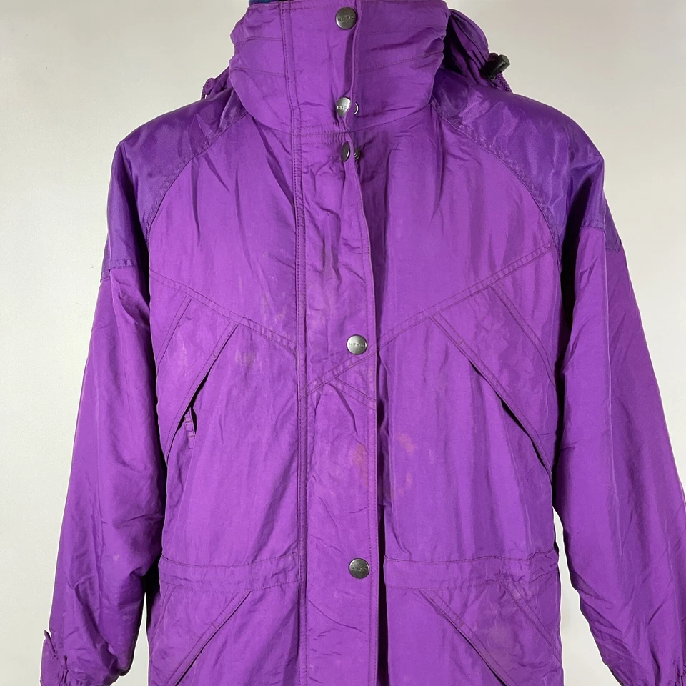 De Colección Años 80 Cabeza Ropa Deportiva Extraíble Manta de Vellón Forro Azteca Chaqueta Abrigo Parka L Foto 2 de 4