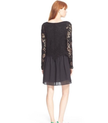 see by chloe black lace dress see by Chloe lace dress size 42 6 Heavily Ruffled Lace Black Dress